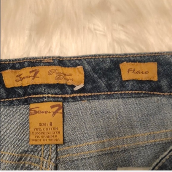 SEVEN7 Flare Premium Denim Jeans Women’s Size 8 Inseam 31” - Picture 7 of 8
